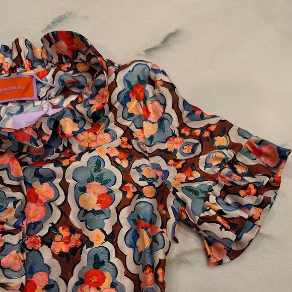 LA DoubleJ Long And Sassy Dress Size Large Matisse Silk NWT - Picture 3 of 15